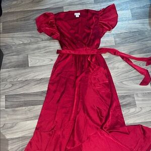 Nicole Miller Vibrant Red Midi Dress